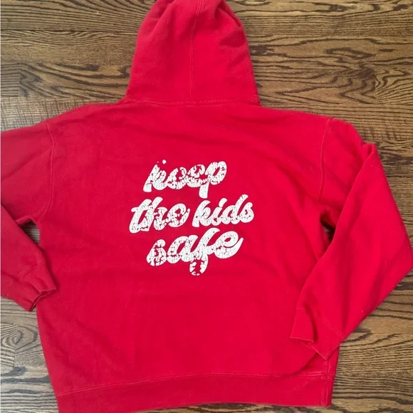 Hoodie sweatshirt Keep the kids safe Black Grand Mingo You are enough Red XL - Picture 11 of 13